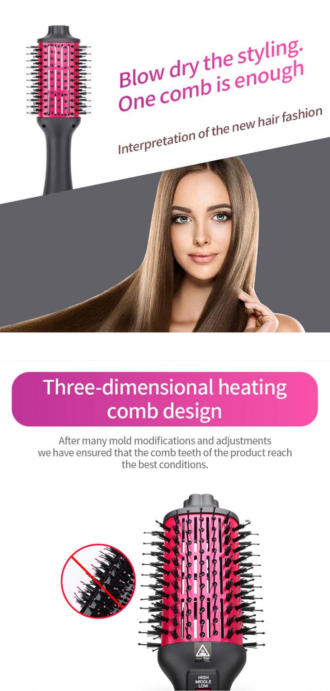 MESKY One Step Oval Mini Handle Rotating Hair Brush Dryer For Short Hair