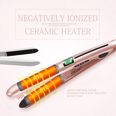 Professional Titanium Hair Straightener 1 Inch Flat Iron Negative Ion Straightener