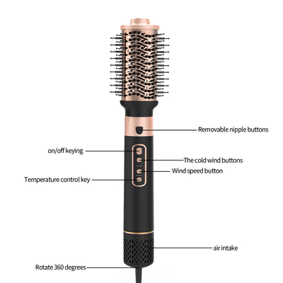 Professional 6 In 1 Ionic Hot Air Styling Brush One Step Hair Dryer And Volumizer