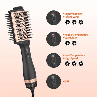 Blowout Hair Dryers Comb Straightener Blow Dryer Styler Curler Brush 4 In 1 Volumizer Hot Air Brush