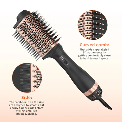 3-In-1 Brush Dryer Water Droplets Hot Air Blow Dryer Brush In One Water Droplets Brush Dryer For All Hair Types