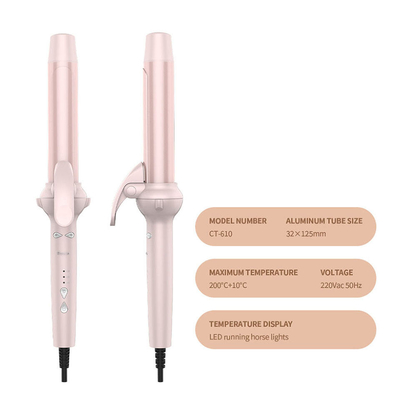 Auto Wavy Hair Curler 3 In1 straightener And Crimper Pink Automatic Mini Electric Auto Rotating Ceramic Styling Roller