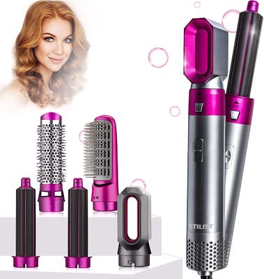 1000W 5 In 1 Multifunctional Interchangeable Hot Air Brush / Heated Blow Dry Brush