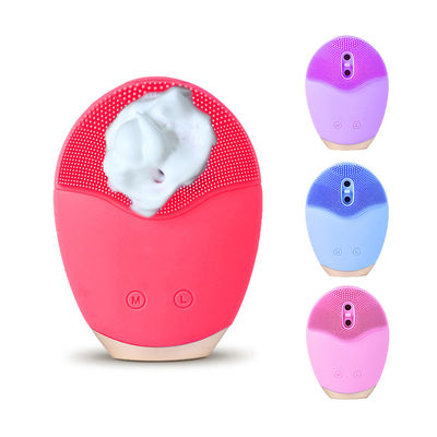 IPX6 500mAh Silicone Vibrating Face Cleanser / Automatic Face Wash Brush