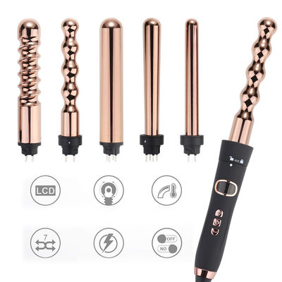 Rohs 13-25mm 5 In 1 Curling Wand Set Interchangeable Barrel Curling Iron