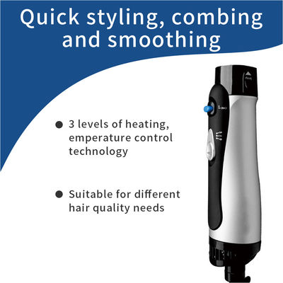 Nylon Bristles 1000W Electric Hot Air Styling Brush 2 Speed And 3 Heat Settings