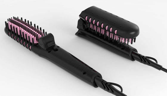 5 Heat Levels Frizz Free PTC Heating Ionic Hair Straightener Brush 180-230C