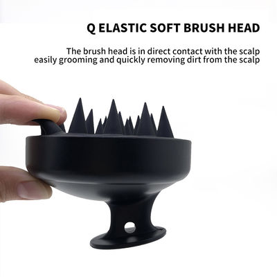 6.5*8cm Black Head Silicone Shampoo Hair Brush Hair Massage Brush Scalp