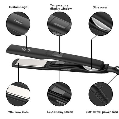100-240V 45W Electronic Hair Straightener / Titanium Straightening Iron