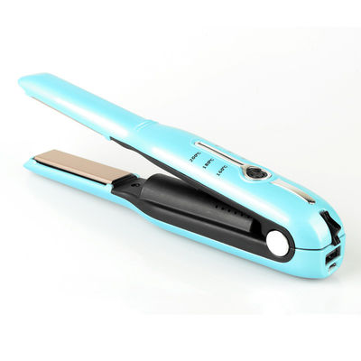 Blue Compact 110-220V Cordless Travel Hair Straighteners 60W Tail Design