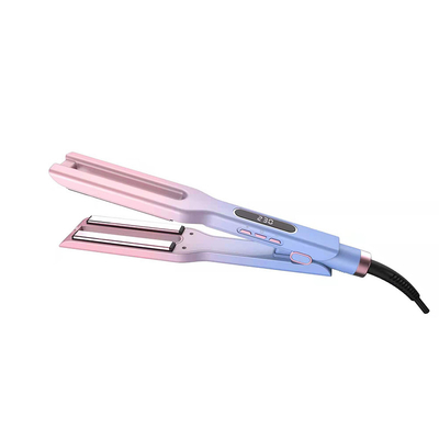 Titanium Flat Iron 4 PTC Heaters LED Digital Hair Straightener Double Effect Pro Fast Electric