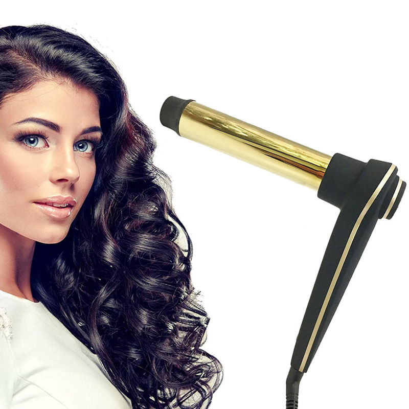 Professional 1 Inch Barrel Electric Hair Curler 24k Gold For Long Lasting