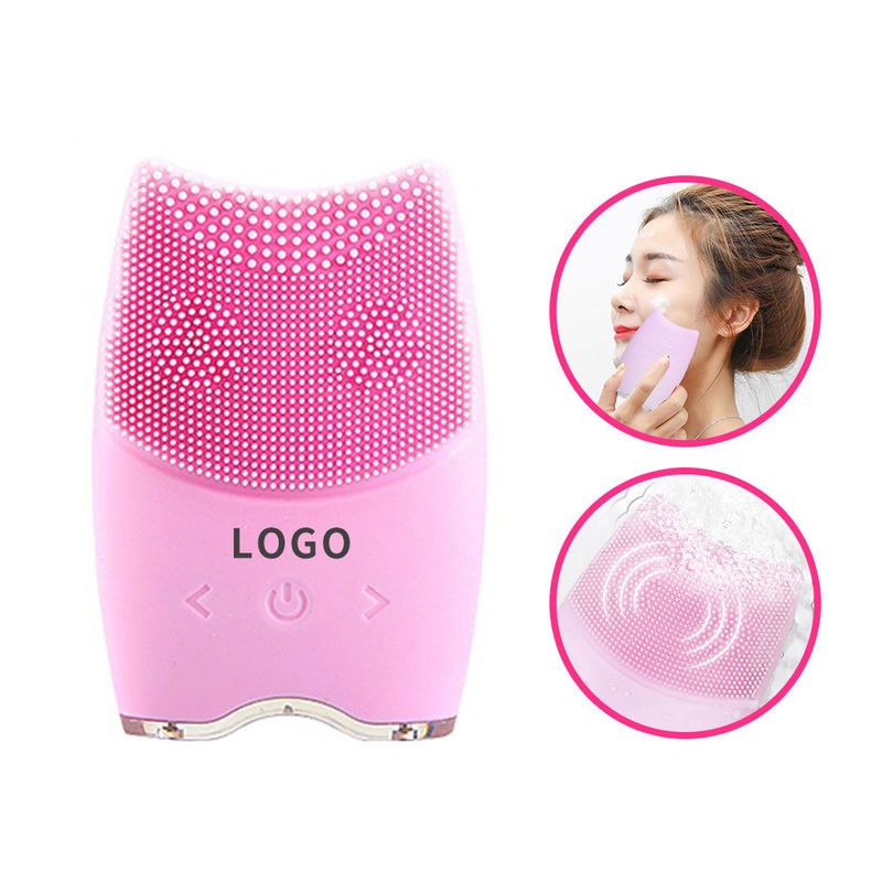 Private Label 500mAh IPX7 Electric Facial Cleansing Brush Remove Dead Skin