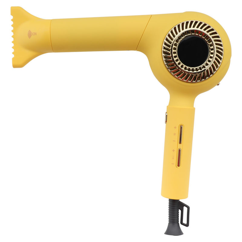 Yellow 1600W Bldc Hair Dryer Microfilter diffuser nozzle hair dryer
