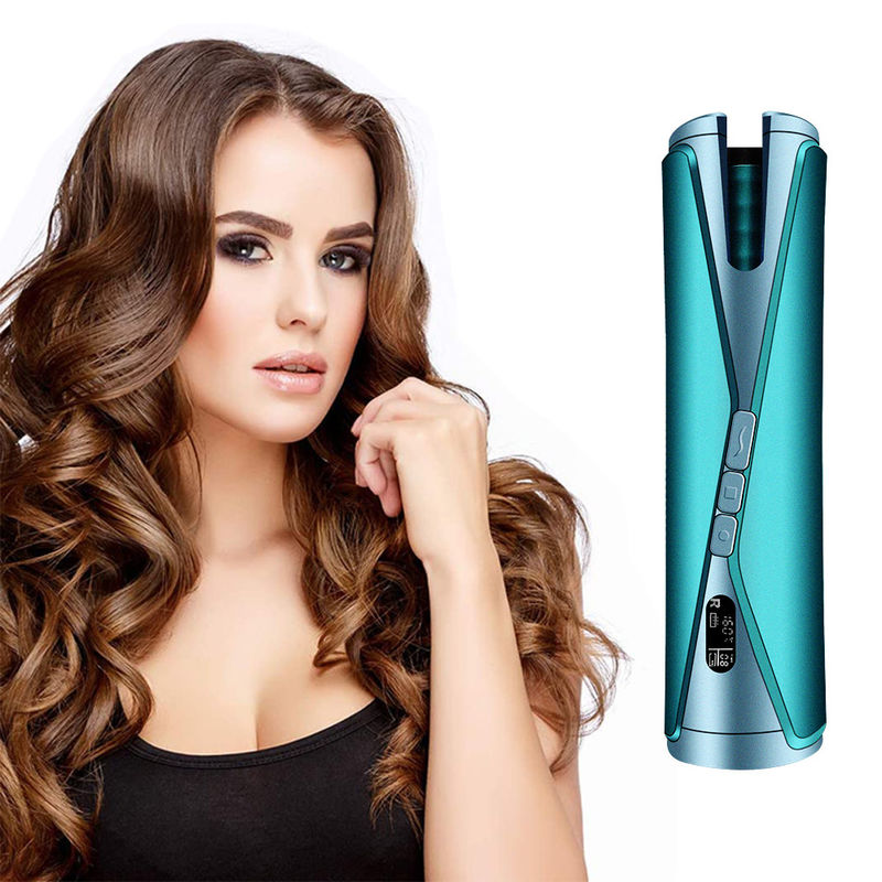 Ceramic 5200mAh Wireless Hair Tools One button Unbound Cordless Curling Iron